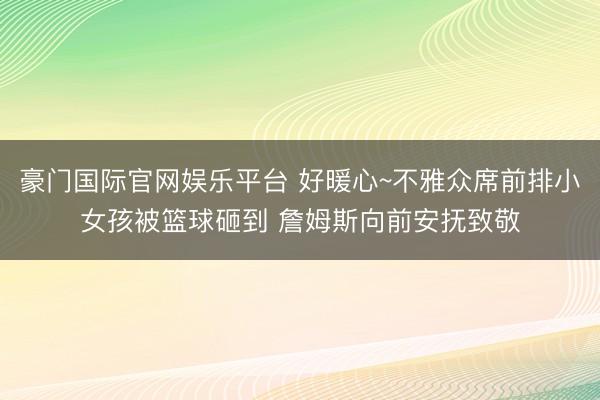 豪门国际官网娱乐平台 好暖心~不雅众席前排小女孩被篮球砸到 詹姆斯向前安抚致敬
