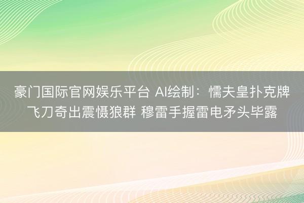 豪门国际官网娱乐平台 AI绘制：懦夫皇扑克牌飞刀奇出震慑狼群 穆雷手握雷电矛头毕露