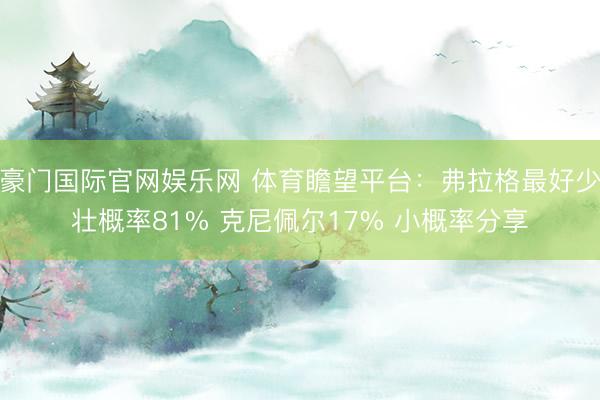 豪门国际官网娱乐网 体育瞻望平台:弗拉格最好少壮概率81% 克尼佩尔17% 小概率分享
